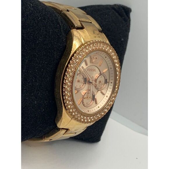 Fossil ES3590 Women's Stainless Steel Analog Rose Gold Dial Quartz Watch RU29 - Picture 4 of 11